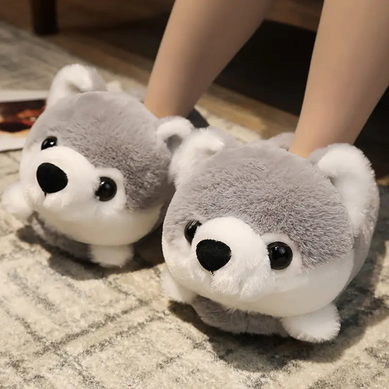 Large Plush Cotton Non-Slip Indoor Slippers