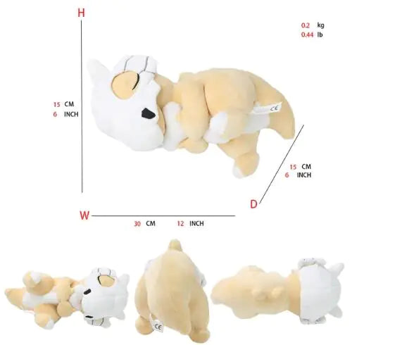 Cute Sleeping Cubone Plush Doll Pillow (Single)