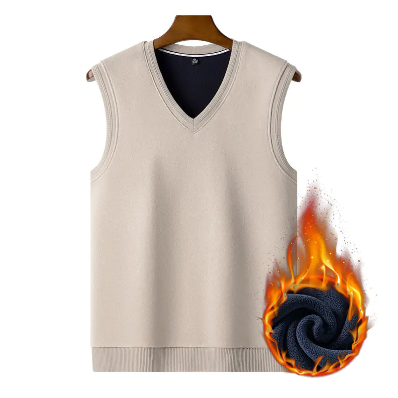 Men's Sleeveless Casual Knitted Sweater Pullover Vest