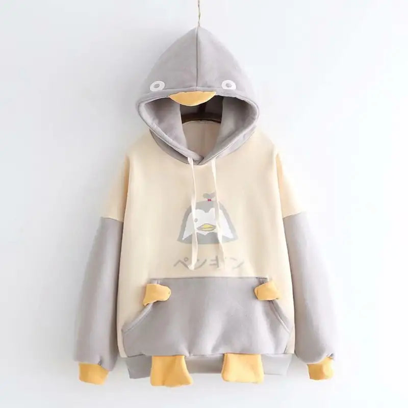 Japanese Girl Cartoon Velvet Hooded Pullover Sweater