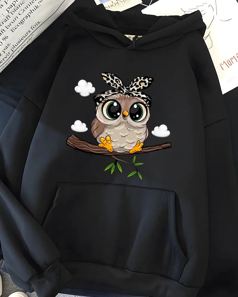 Cute Cartoon Hooded Sweatshirt for Women