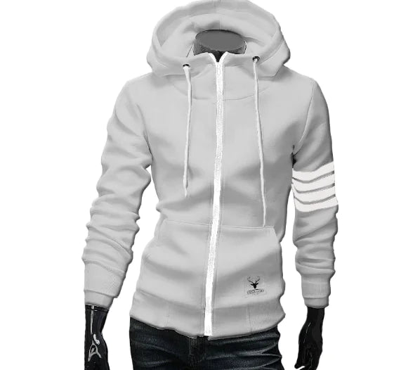 Men's Hooded Cardigan, Casual Sweatshirt Jacket