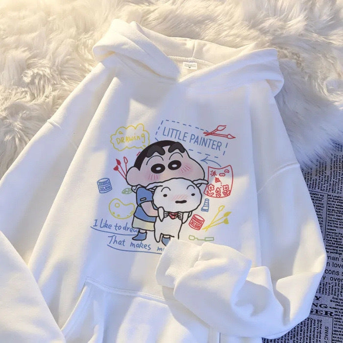 Cute Cartoon Hooded Sweatshirt for Women
