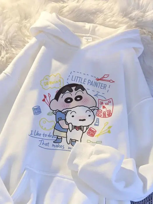 Cute Cartoon Hooded Sweatshirt for Women