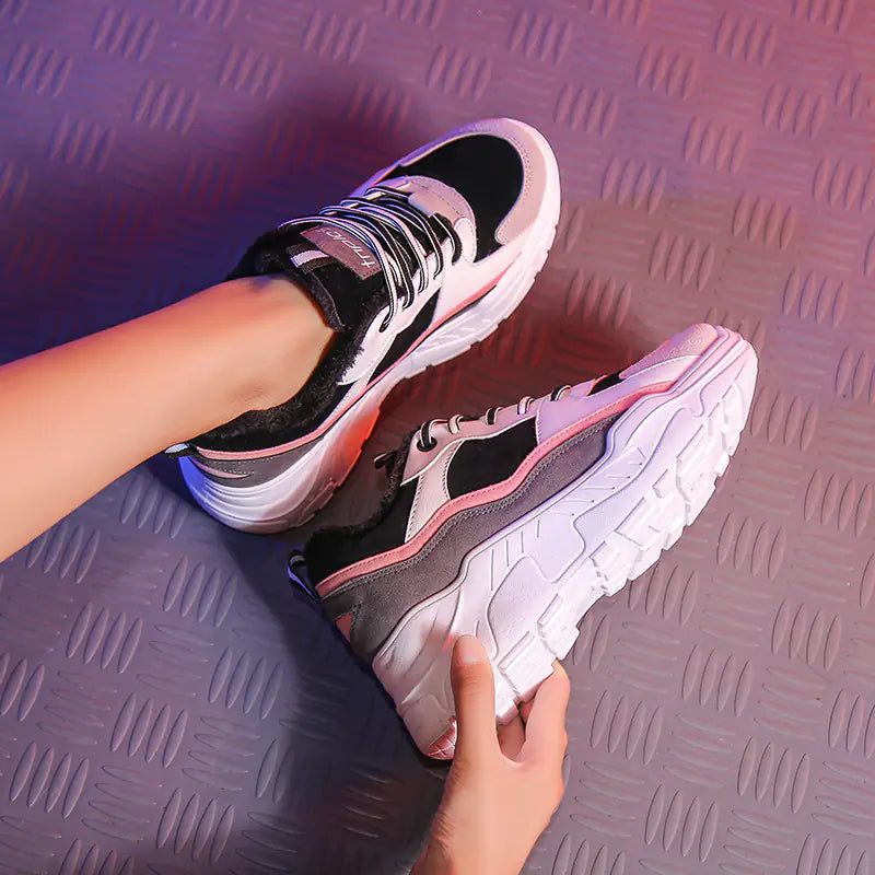 Korean Style Women's Casual Dad Sneakers for Spring/Summer