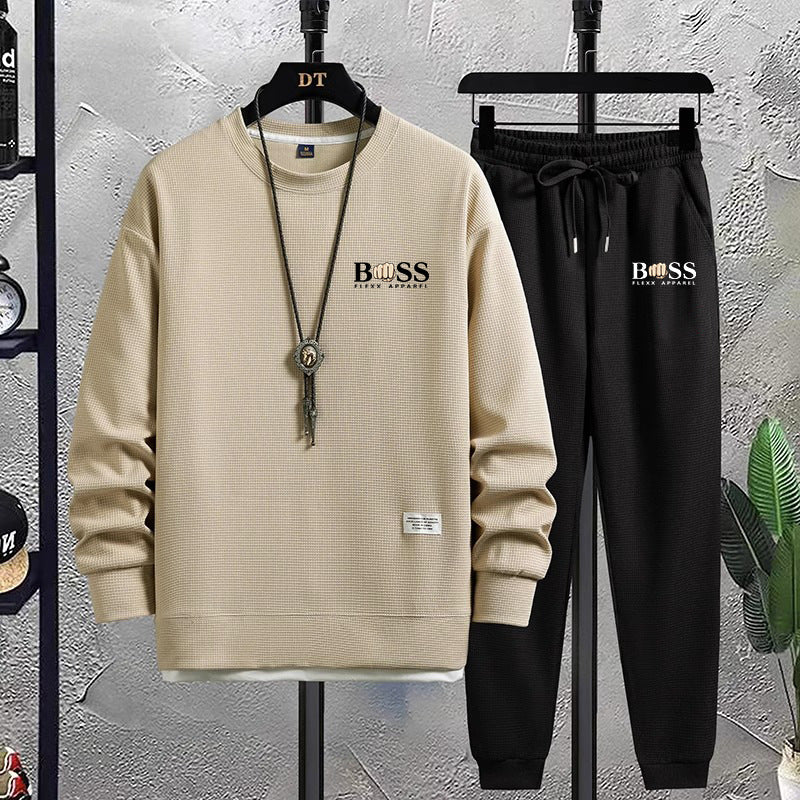 Casual Winter Hoodie and Pants Set for Fall (One Set)