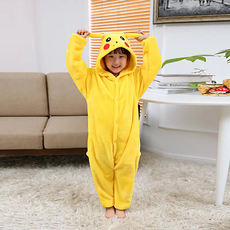 Pikachu Coral Fleece Pajamas for Kids (Unisex)
