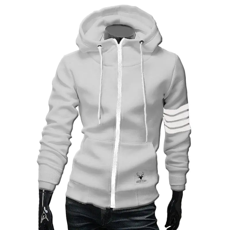 Men's Hooded Cardigan, Casual Sweatshirt Jacket