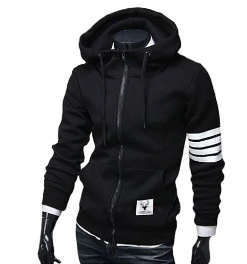Men's Hooded Cardigan, Casual Sweatshirt Jacket